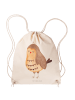 Mr. & Mrs. Panda gym tasche Eule Zufrieden ohne Spruch in Creme