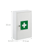 relaxdays Medizinschrank in Weiß/ Grün - (B)21,5 x (H)32 x (T)9,5 cm