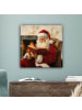 OnlyWow Leinwand Bilder Dunkelrot