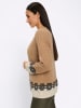Heine Strickjacke in camel-schwarz-gemustert