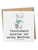 Mr. & Mrs. Panda Einladungskarte Panda Tischtennis mit Spruch in Weiß