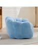 ABRIHOME Lotus Förmiges Kompaktsofa in Blau mit Kurzflor