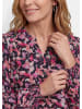 GOLDNER Viskosebluse mit Allover-Druck in pink / schwarz / gemustert