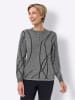 Sieh an! Bouclé-Pullover in steingrau-meliert