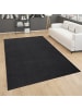 Waschbarer Teppich waschmaschinenwaschbar Unifarben Küche, Flur in Schwarz