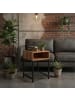 relaxdays Nachttisch in Braun/ Schwarz - (B)40 x  (H)58 x (T)40 cm