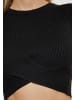 Swirly Damen Crop-Top in SCHWARZ
