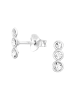 Alexander York Ohrstecker KRISTALLREIHE 3er in 925 Sterling Silber, 2-tlg. in silver