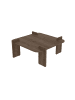 CALICOSY Couchtisch NOMA in Nussbaum - (W) 90  x (H) 35  x (L) 90  cm