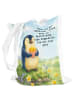 Mr. & Mrs. Panda Shopper Pinguin Frühling Pommes Design mit Spruch in Weiß