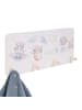 relaxdays Kindergarderobe "Bär" in Weiß/ Blau - (B)40 x (H)20 x (T)5,5 cm