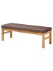 58 aufm Kessel SITZBANK Danny 150x49x50 Massivholz Wildeiche geölt Polster Braun