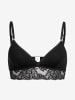Erlich Textil  Amelie Bralette mit Spitze bügellos aus Modal - verstellbare Träger in schwarz