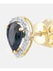Diamant L'éternel Ohrstecker aus 750 Gelbgold mit Diamant mit Saphir