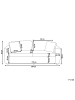 Beliani 3-Sitzer Sofa FALUN in Blau - (W) 204 x (H) 82 x (L) 78 cm