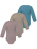 Normani Outdoor Sports 3er Pack Baby Merino Langarmbody Tuai in Blau/Beige/Rosa