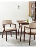 Beliani 2er-Set Esszimmerstuhl DALBO in Beige/Braun