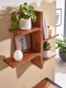 FineBuy Wandregal in Braun / Sheesham / 58x15x60