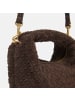 Les Visionnaires Greta Micro weave Handtasche Leder 20 cm dark brown