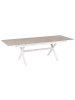 Beliani Esstisch FANES in Braun/Weiß - (W) 90 x (H) 76 x (L) 184 cm
