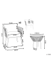 Beliani 3-tlg Bistro Set GARGANO in Braun/Grau