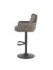 DUBI Möbel 2er-Set: Barhocker Aris in Taupe - (B)54 x (H)101 x  (T)57 cm