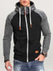 behype Sweatjacke RAGLAN in schwarz