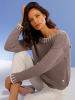 creation L Baumwollpullover in taupe