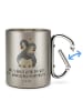 Mr. & Mrs. Panda Edelstahlbecher Pinguine Kuscheln mit Spruch in Silber