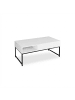 relaxdays Couchtisch in Weiß - (B)110 x (H)45 x (T)50 cm