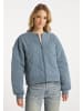 DreiMaster Damen Quilted Sweatjacke in Grau Blau