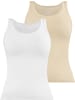 Janice 2 x Damen Top Nazca in Beige/Weiß
