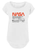 F4NT4STIC T-Shirt Long Cut T-Shirt NASA Classic Space Shuttle White in weiß