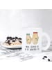Mr. & Mrs. Panda Glasbecher Bären mit Blumenkranz mit Spruch in Transparent