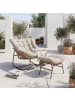 home24 Gartensessel Kiri mit Fußhocker in Beige