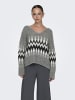 JDY Strickpullover in Medium Grey Melange