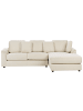 Beliani 4-tlg Ecksofa KOHLO in Beige/Schwarz linksseitig