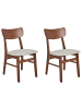 Beliani 2er-Set Esszimmerstuhl ANOKA in Beige/Braun