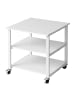 relaxdays Druckertisch in Weiß - (B)50 x (H)53 x (T)50 cm