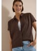 Cecil Dropped Shoulder Hemdbluse in Unifarbe in Brown Cacao