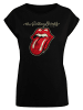 F4NT4STIC Short Sleeve T-Shirt The Rolling Stones Plastered Tongue Washed in schwarz