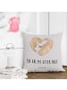 Mr. & Mrs. Panda Kopfkissen Otter Herz mit Spruch in Grau Pastell