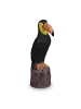 relaxdays Gartenfigur Vogel in Schwarz/ Braun