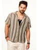 SOULSTAR Kurzarmhemd - für Herren Strick Polo Hemd im Retro-Look in Brown