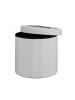 relaxdays Sitzhocker in Creme - (H)43 x Ø 45 cm