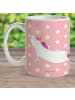 Mr. & Mrs. Panda Kaffeetasse Einhorn Yoga ohne Spruch in Rot Pastell