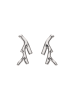 usha WHITE LABEL Women Earrings With Butterfly Clutch in Silver