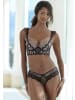 LASCANA Tanga in schwarz-rosé
