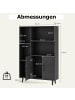COSTWAY Bücherschrank 80 x 23,5 x 119 cm in Schwarz