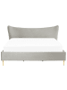 Beliani Doppelbett CHALEIX in Grau/Gold - (W) 188 x (H) 109 x (L) 212 cm